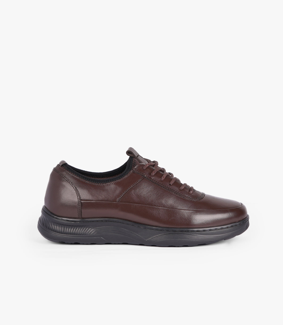 BASKET ELVAN EN CUIR MARRON - CL3012