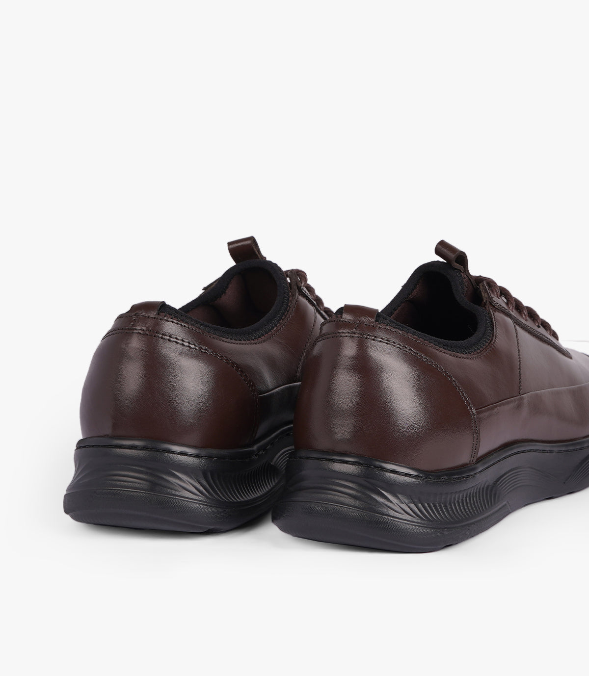 BASKET ELVAN EN CUIR MARRON - CL3012