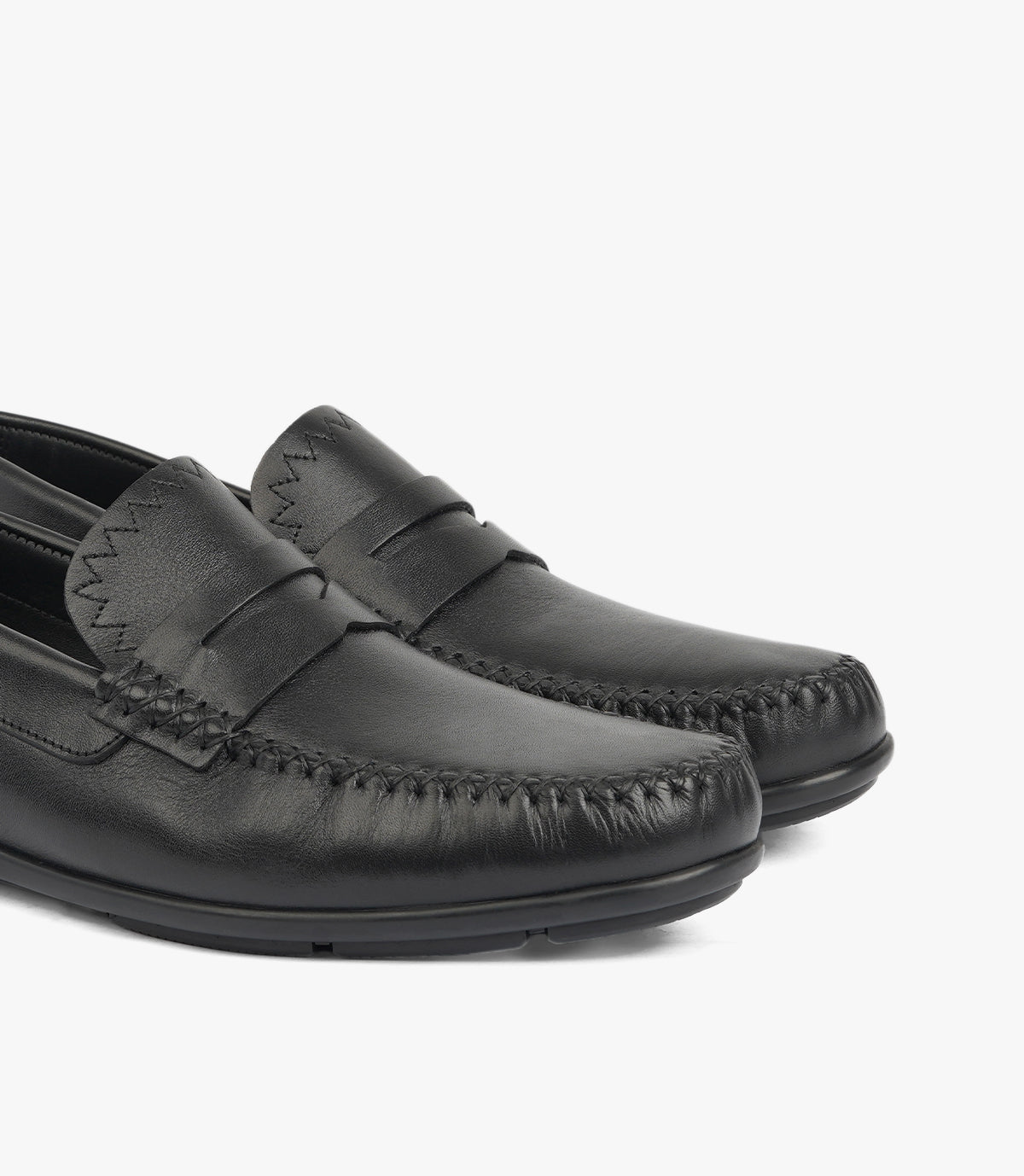 Mocassin ZAYAN en Cuir, Noir – CL030