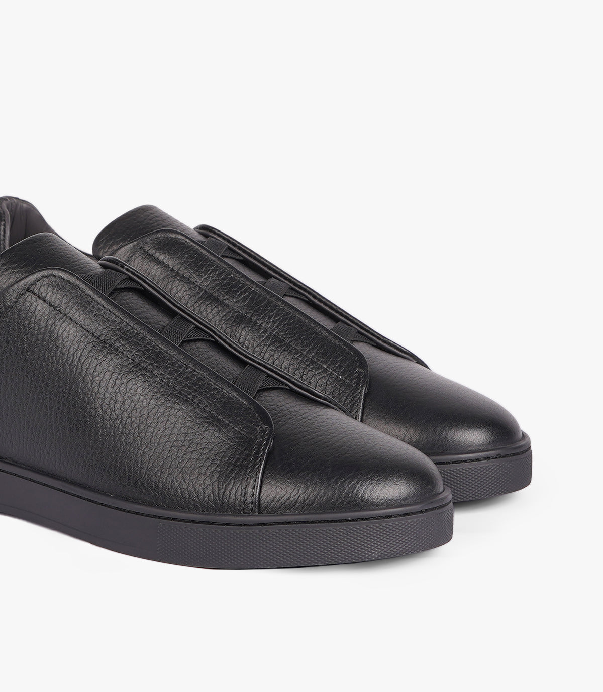 BASKET VAREK EN CUIR NOIR - CL950