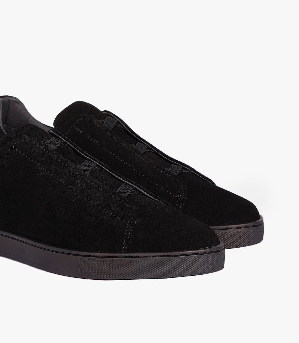 BASKET ELVAN EN DAIM NOIR - CL950