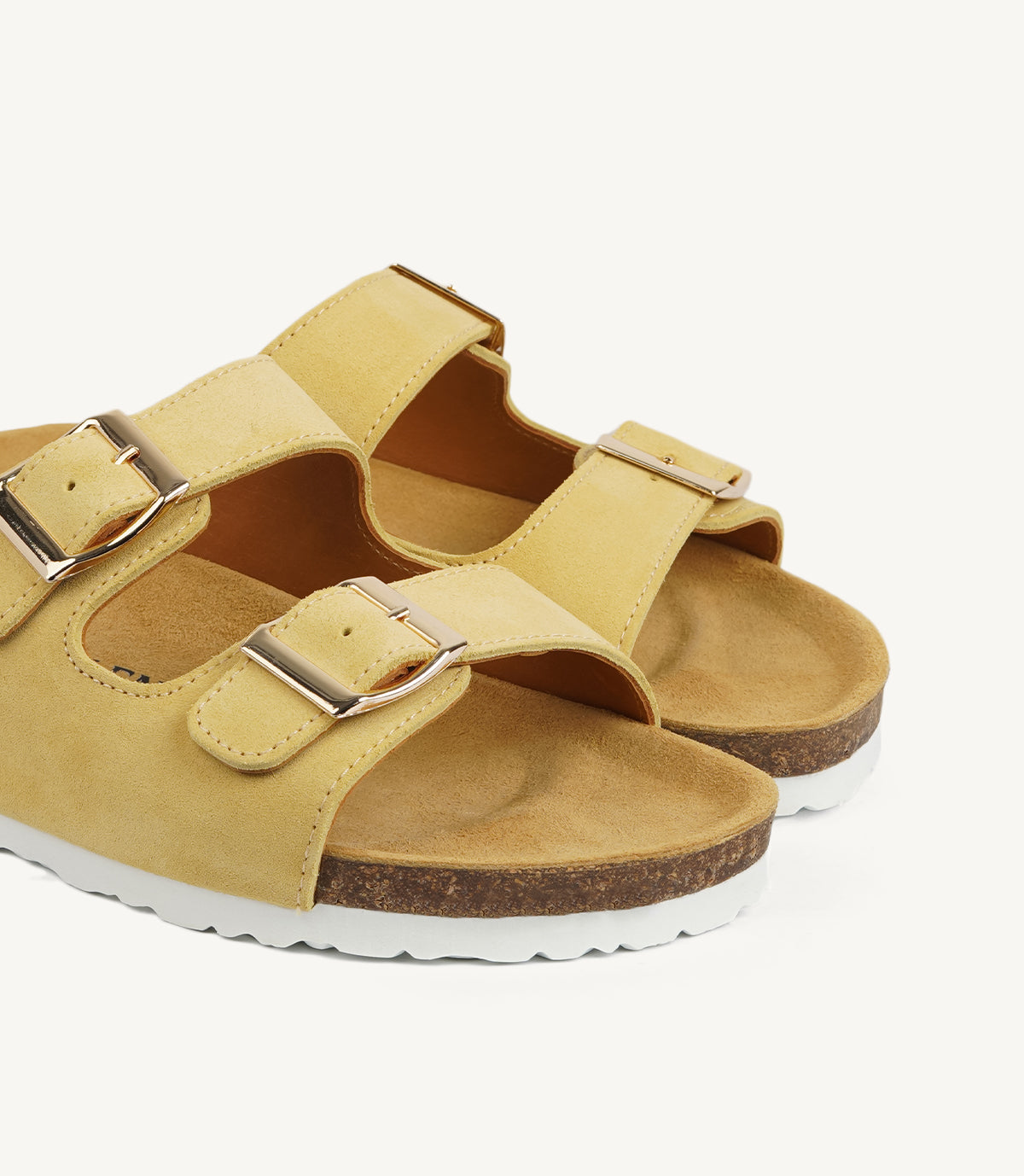 SF04- SANDALES EN DAIM JAUNE