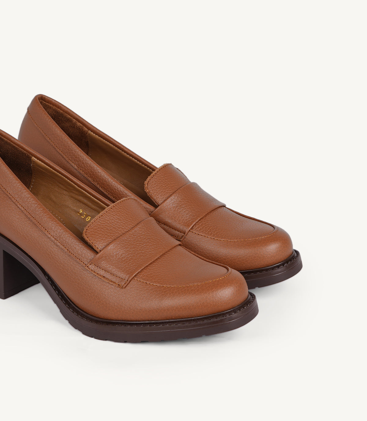 MOCASSIN - SOFIA EN CUIR TABAC - CL2300