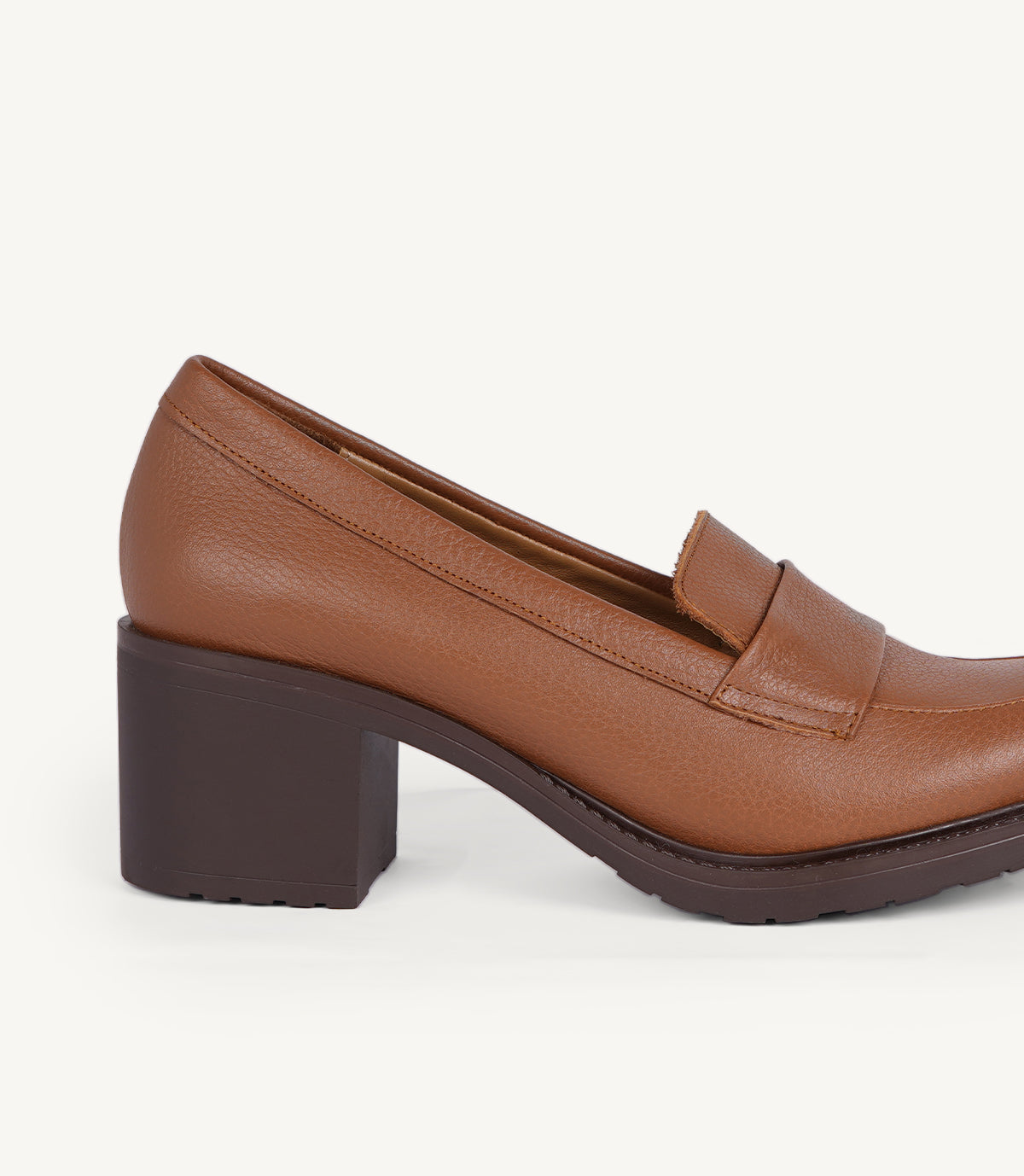 MOCASSIN - SOFIA EN CUIR TABAC - CL2300