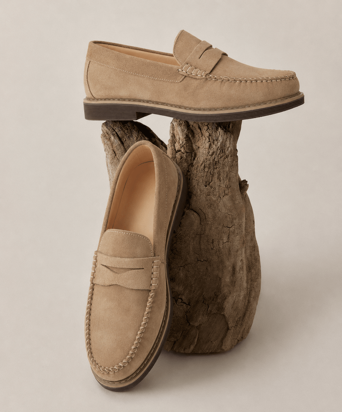 MOCASSIN Boris EN DAIM BEIGE- CL050