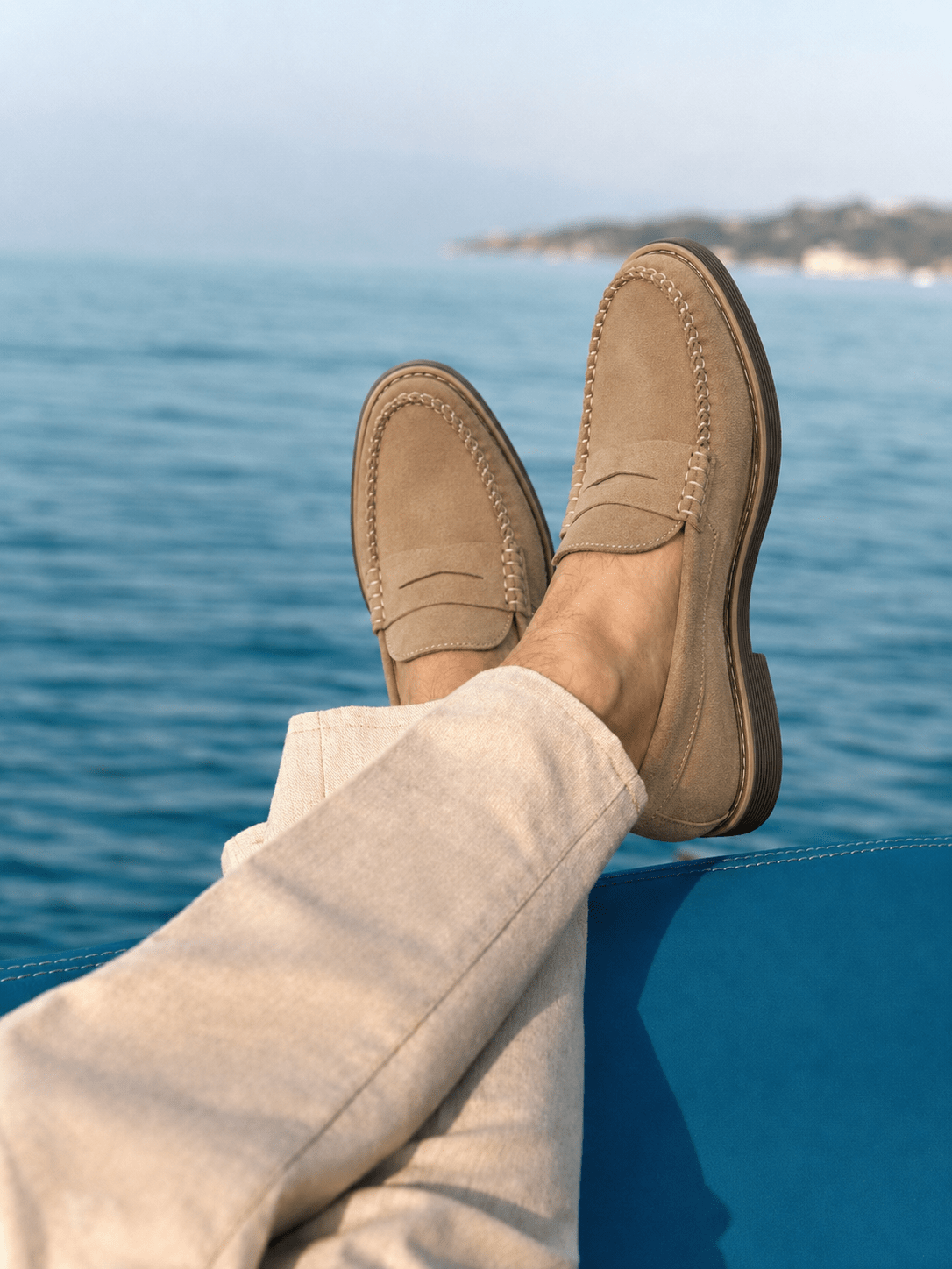 MOCASSIN Boris EN DAIM BEIGE- CL050