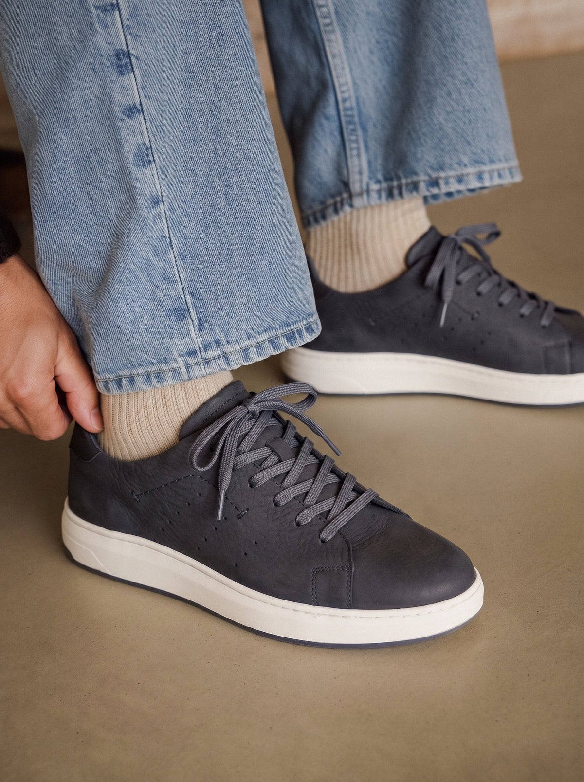 BASKET Suprême en Daim, Bleu-CL6082