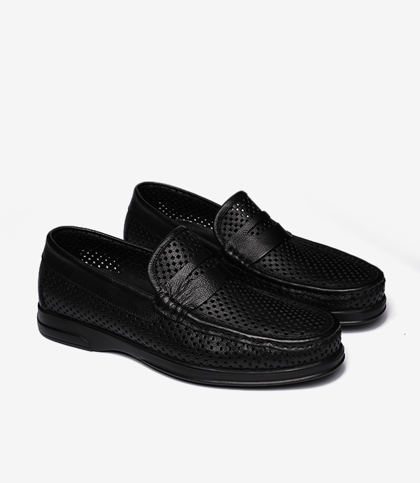 MOCASSIN Boris En Cuir, Noir – CL050