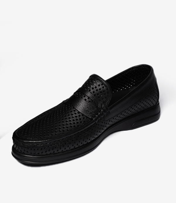 MOCASSIN Boris En Cuir, Noir – CL050