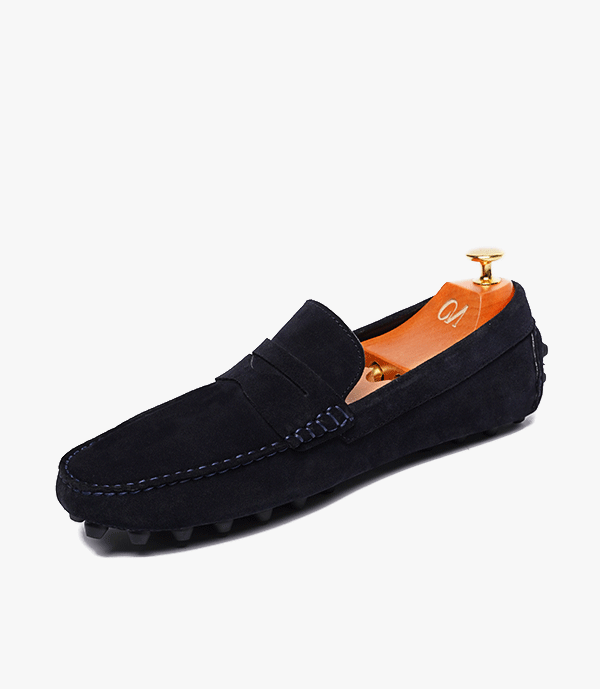 MOCASSIN RECARDO En Daim, Bleu nuit – CL202