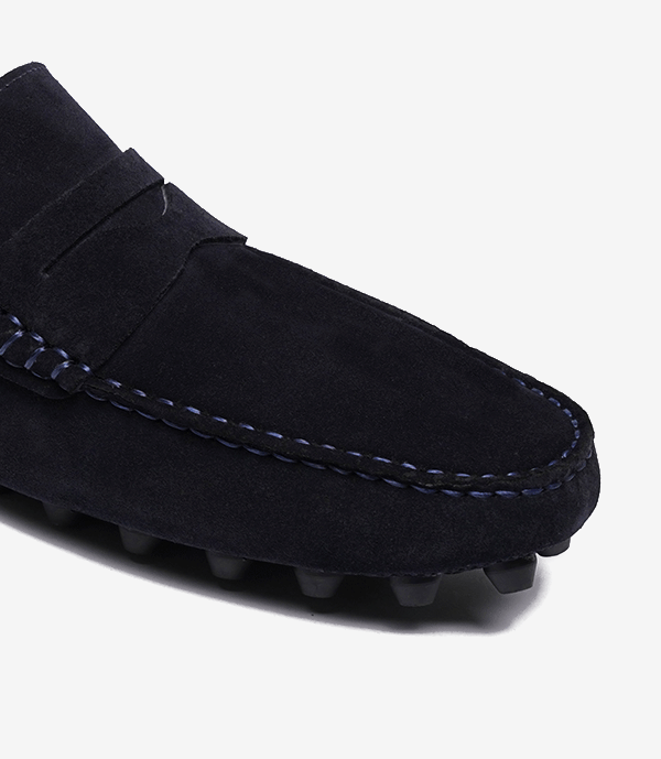 MOCASSIN RECARDO En Daim, Bleu nuit – CL202