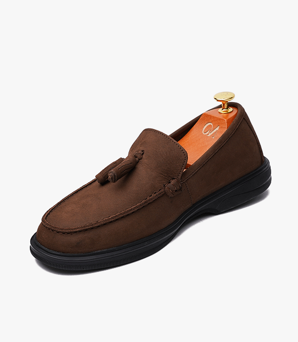 MOCASSIN HACKNEY En Daim, Marron – CL3062