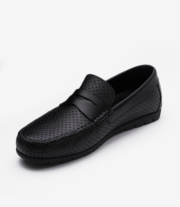 MOCASSIN ILMAR En Cuir, Noir – CL066