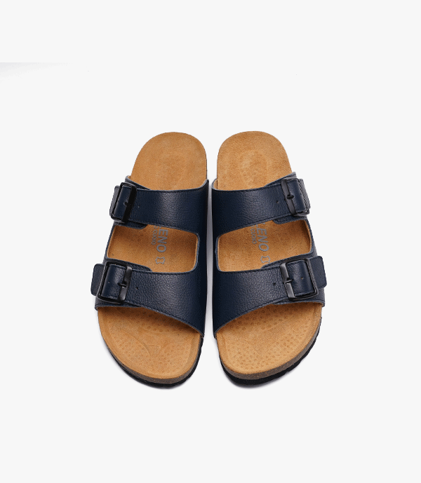 SANDALES Vagabond en Cuir, Bleu Nuit – CL01