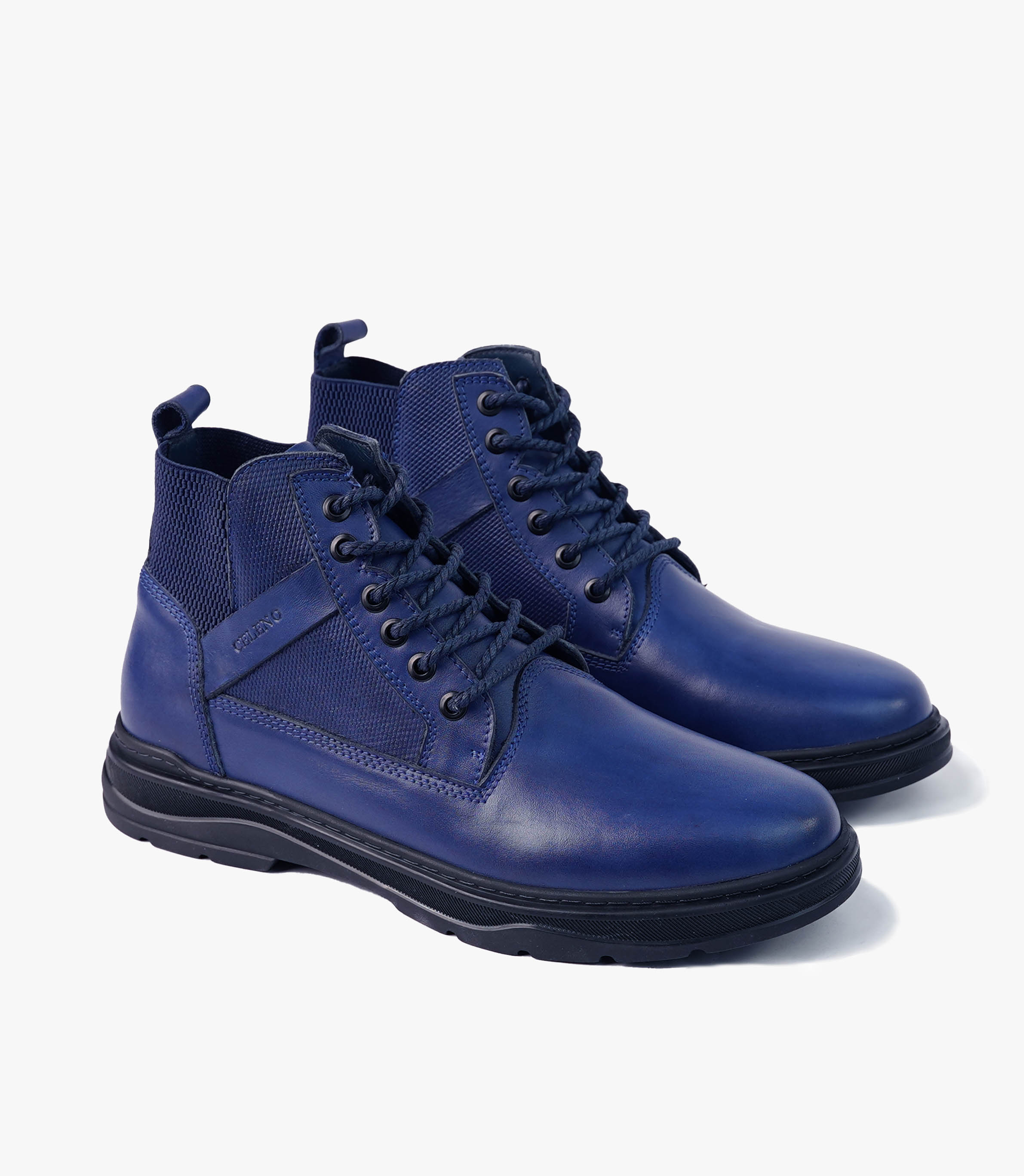 Bottine Marvel en Cuir, Bleu – CL3044