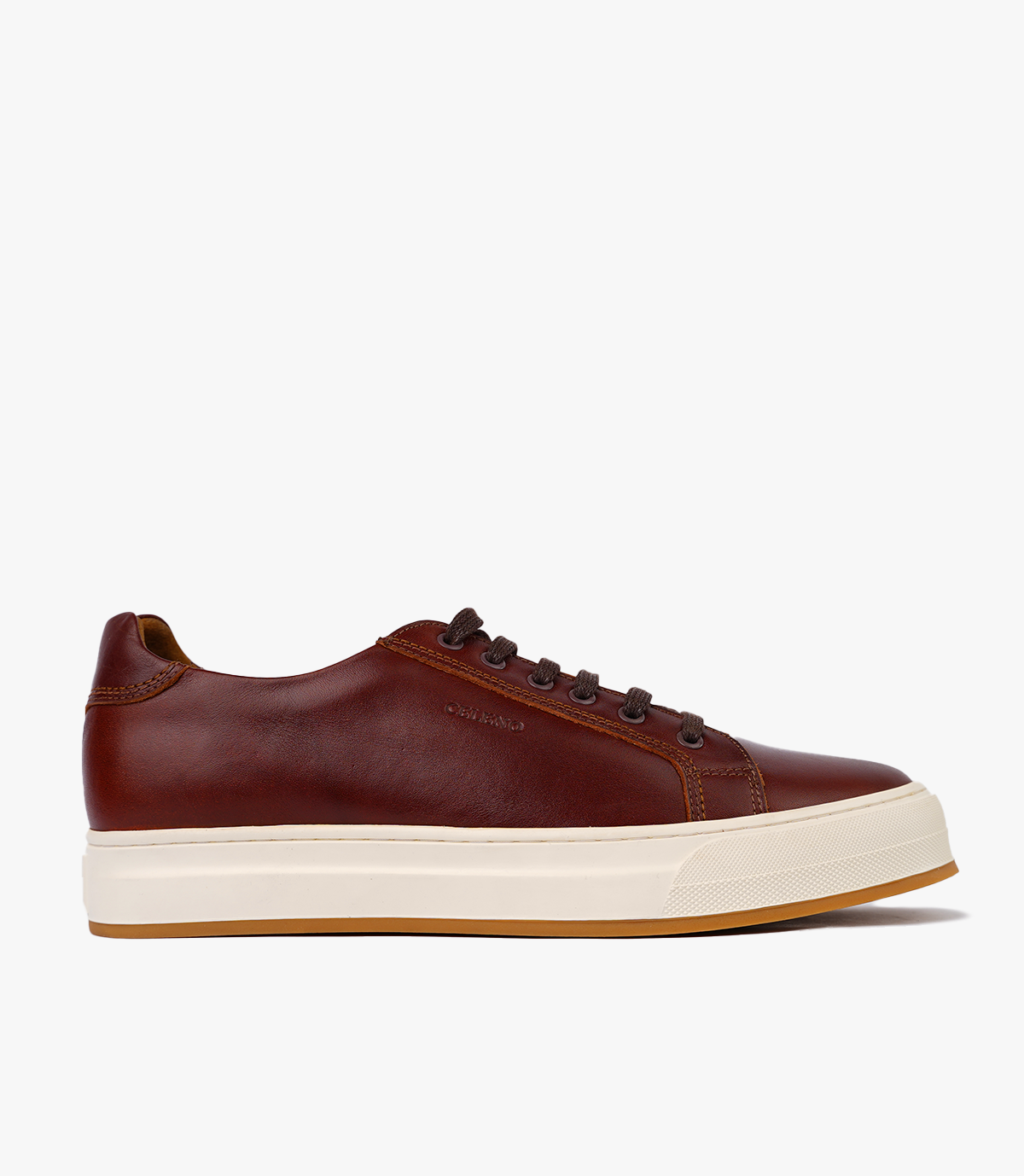 BASKET ROGUE en Cuir, MARRON COGNAC – CL6073