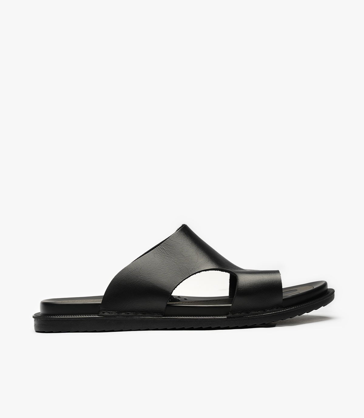 SANDALES ONDA en cuir, NOIR - CL04