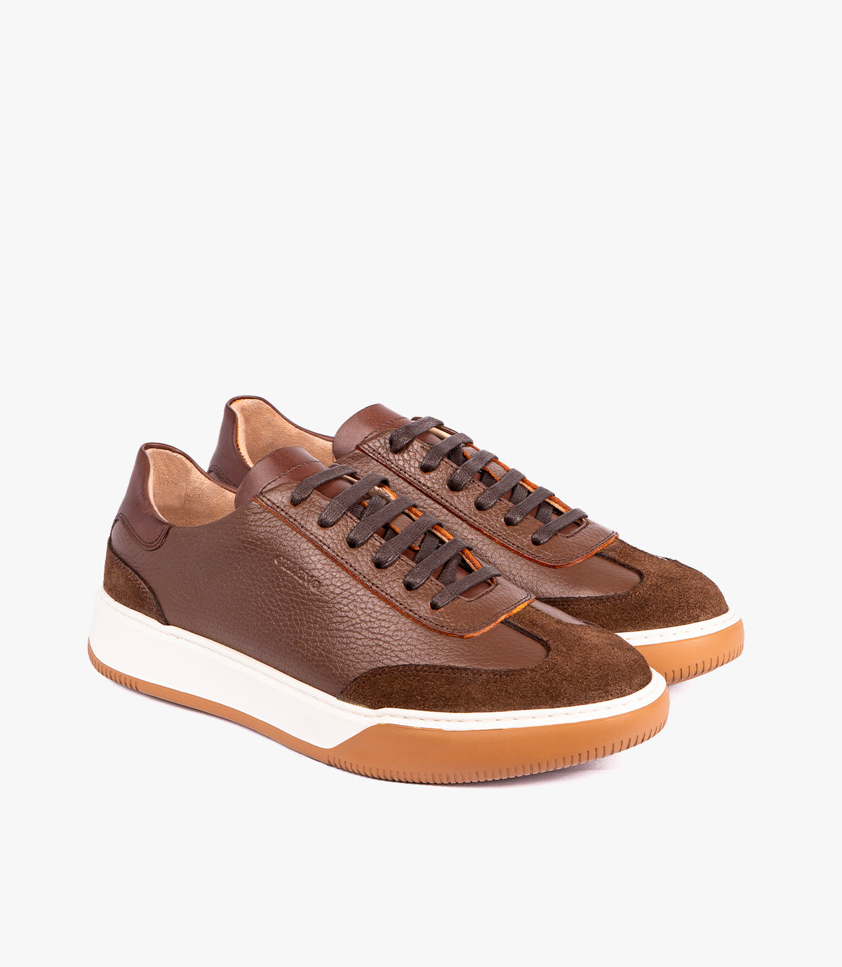 RIVOLI EN CUIR ET DAIM MARRON – CL7008