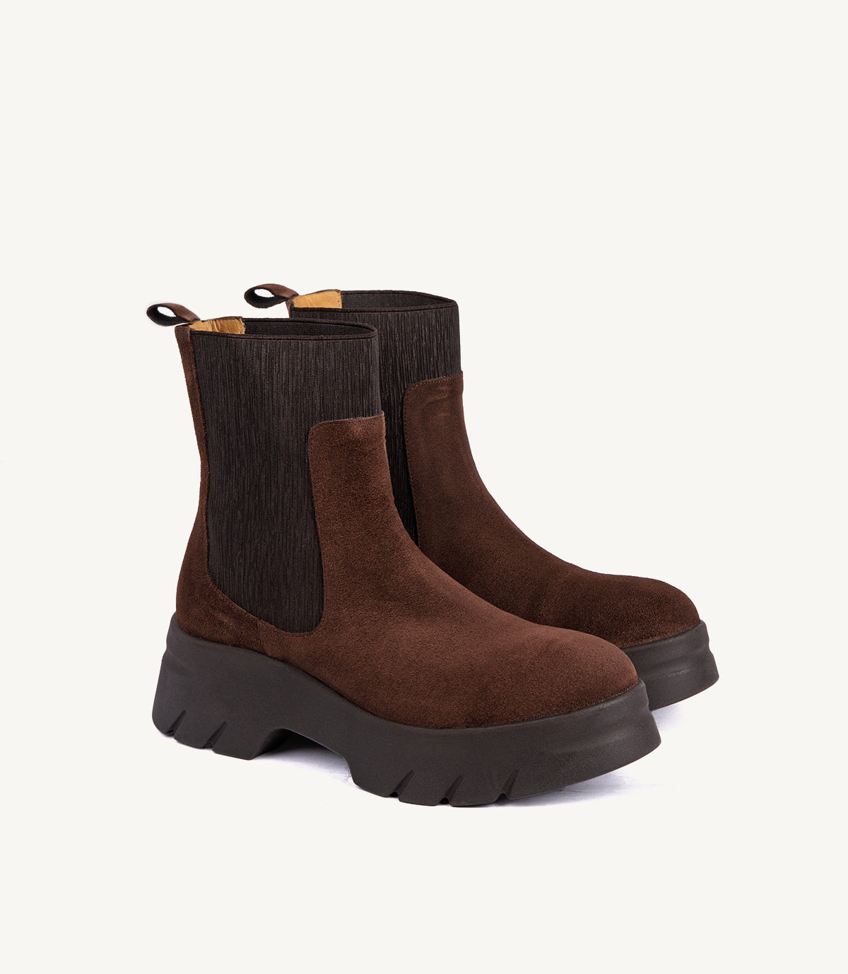 BOTTINE ANCLE EN DAIM, MARRON