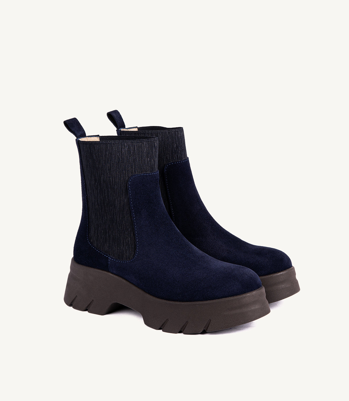 BOTTINE ANCLE EN DAIM, MARINE