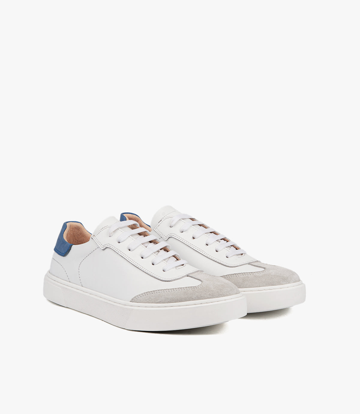 BASKET MILANO en cuir, Blanc - CL100