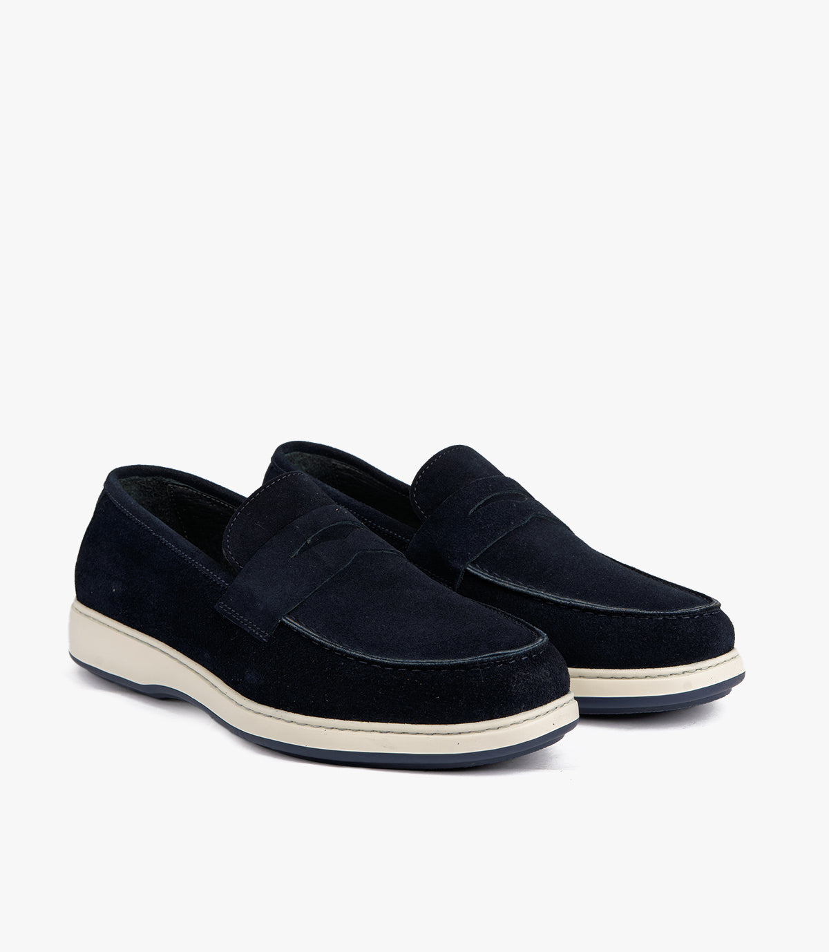 Mocassin Arven en Daim, Bleu Nuit – CL7010