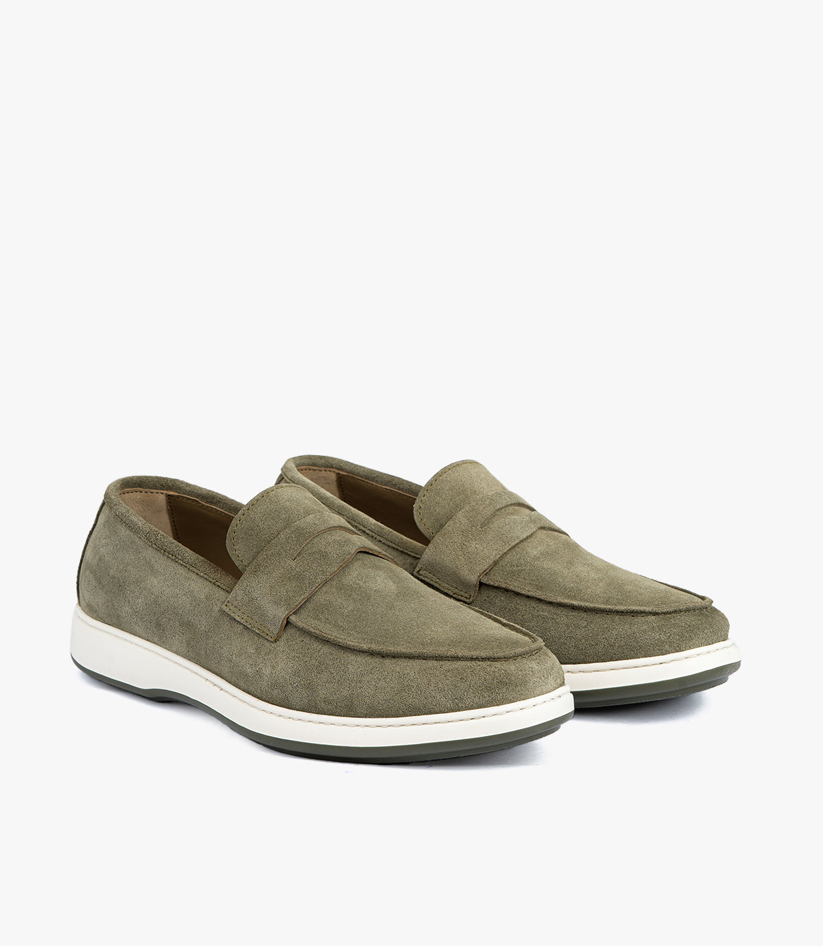 Mocassin Arven en Daim,Vert- CL7010