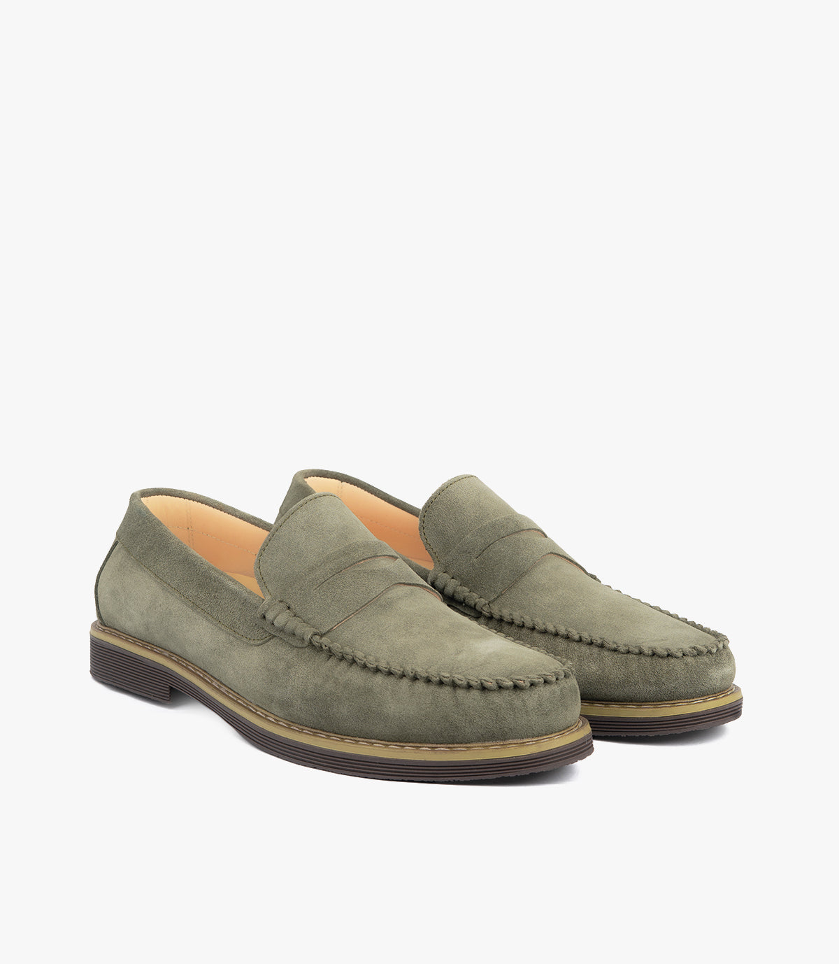Mocassin Boris en Daim, Vert – CL050