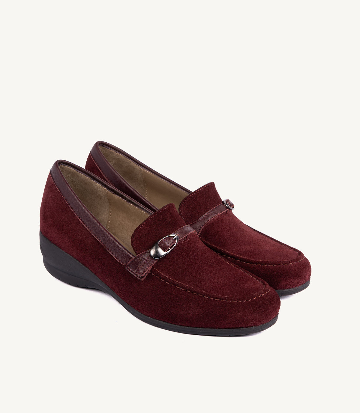 MOCASSIN CHICO EN DAIM BORDEAUX