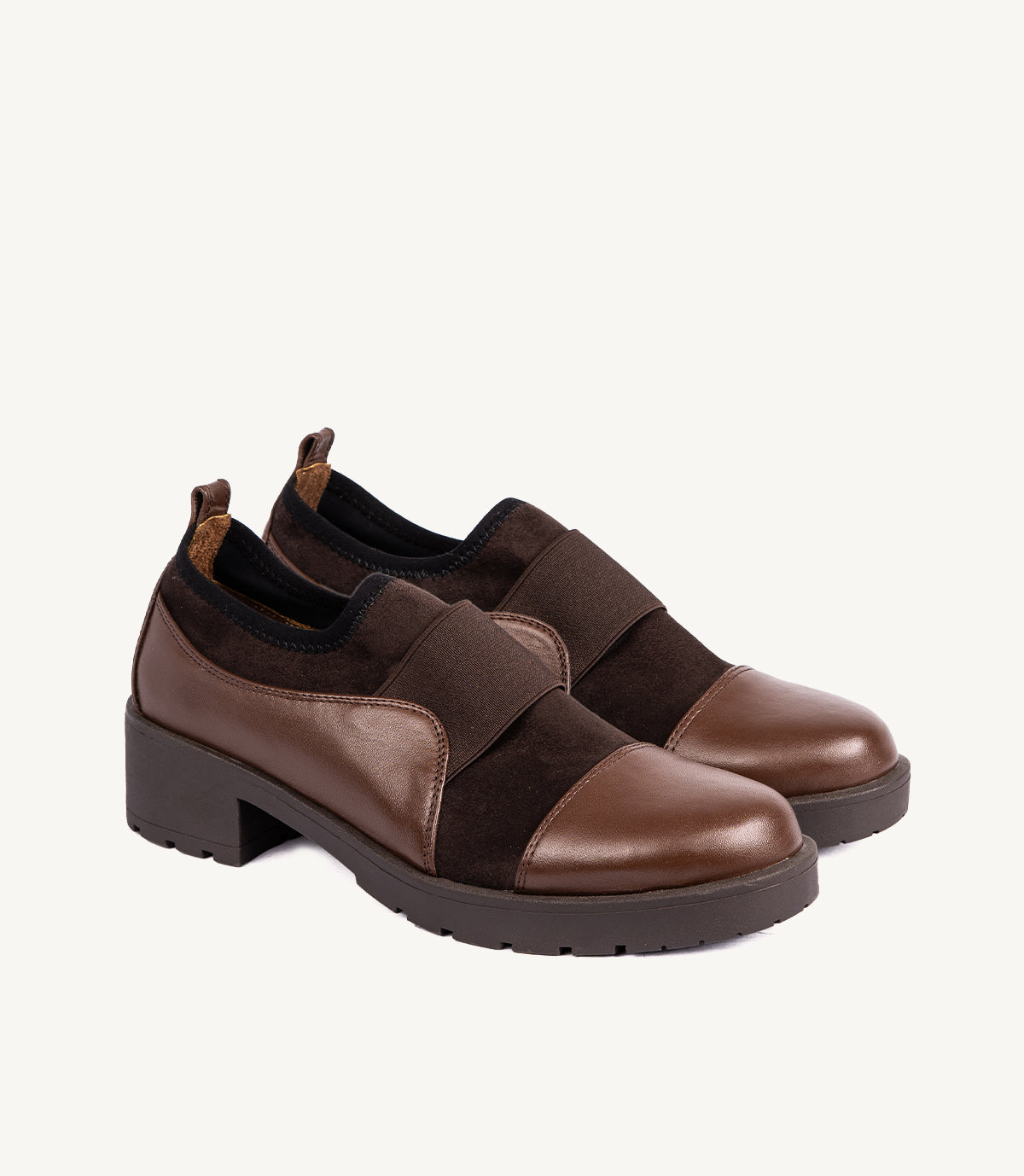 MILA EN CUIR ET DAIM MARRON – CL2505