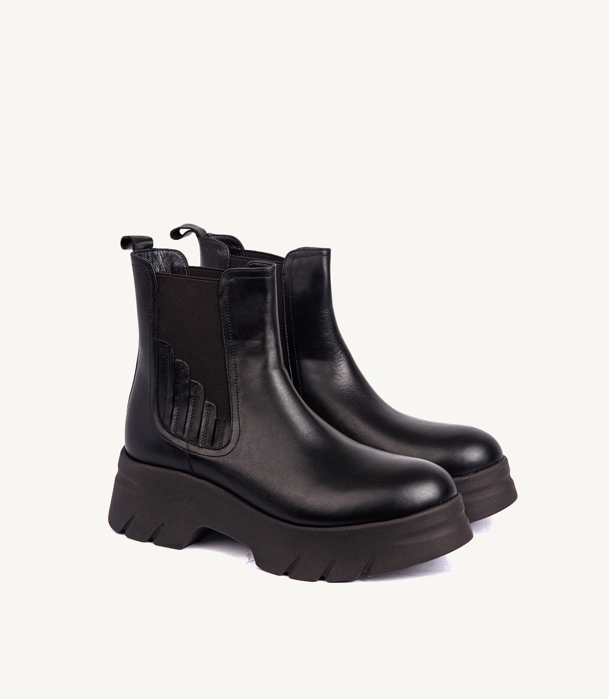 BOTTINE STEVE, CUIR NOIR