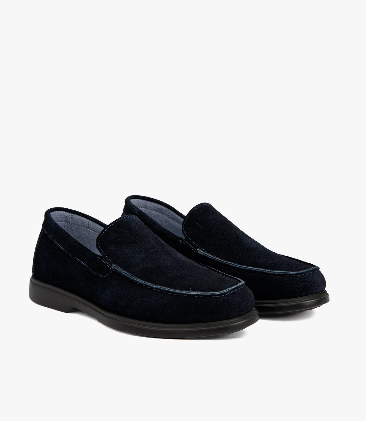 MOCASSIN NERIO EN DAIM, BLEU NUIT – CL337
