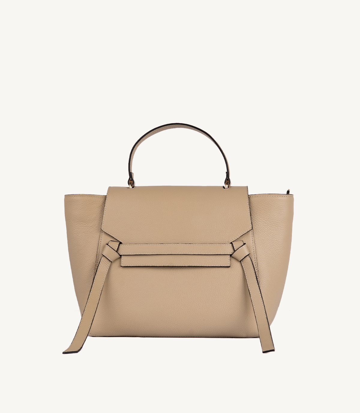 SAC VALORIA EN CUIR GRAINÉ BEIGE - 039