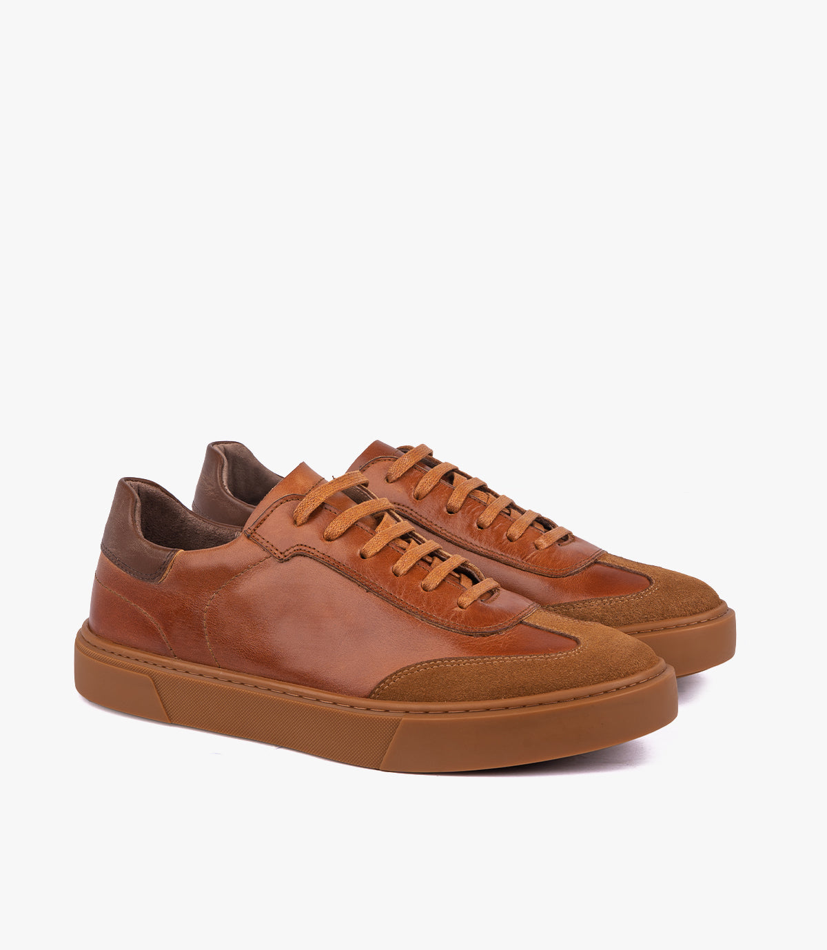 BASKET MILANO EN CUIR, TABAC – CL100