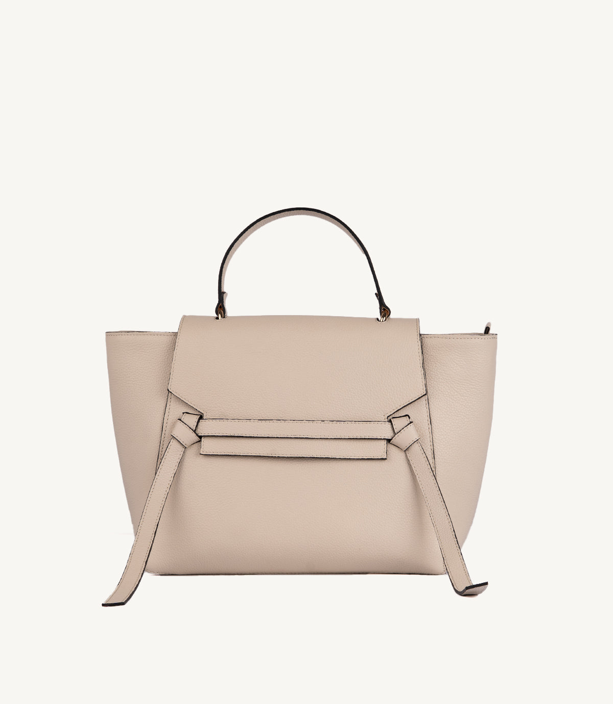 SAC VALORIA EN CUIR GRAINÉ BLANC CASSÉ - 039