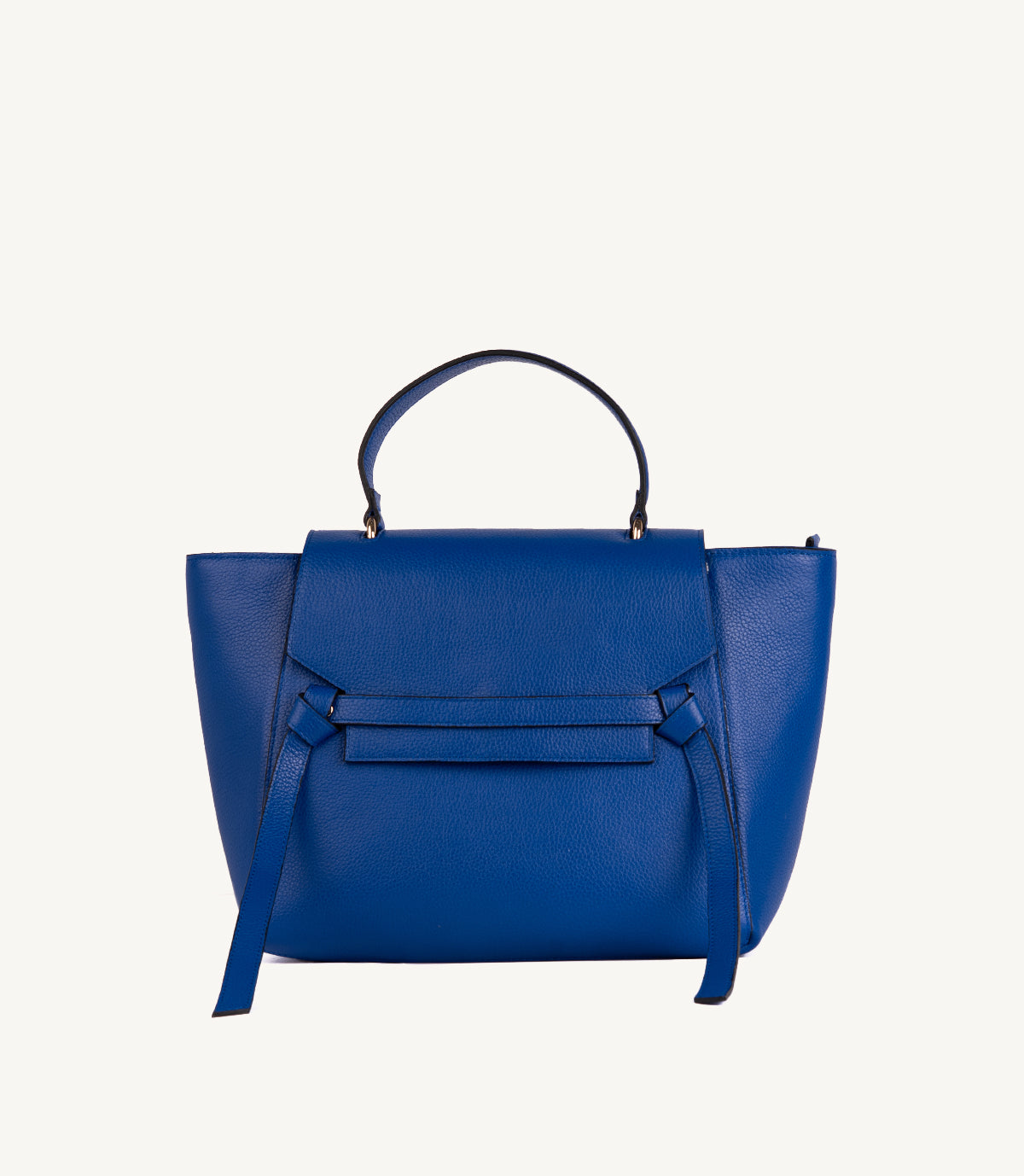 SAC VALORIA EN CUIR GRAINÉ BLEU - 039