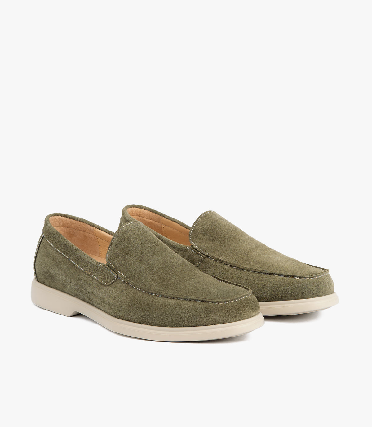 MOCASSIN NERIO EN DAIM, VERT – CL337