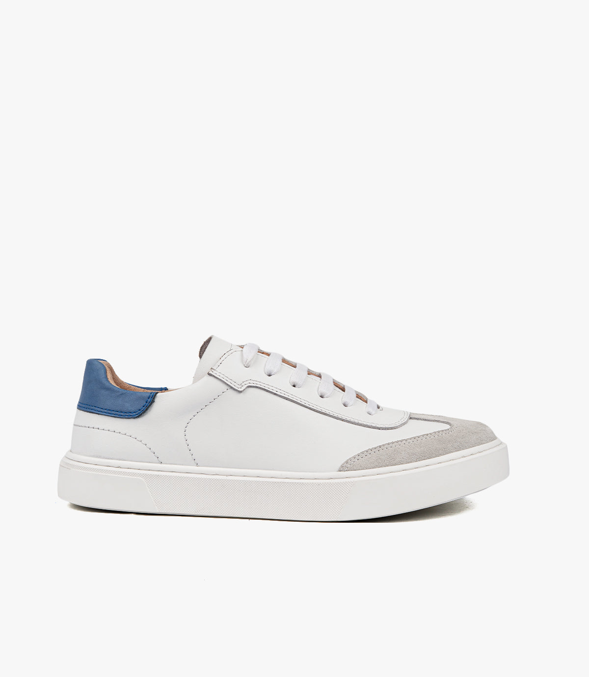BASKET MILANO en cuir, Blanc - CL100