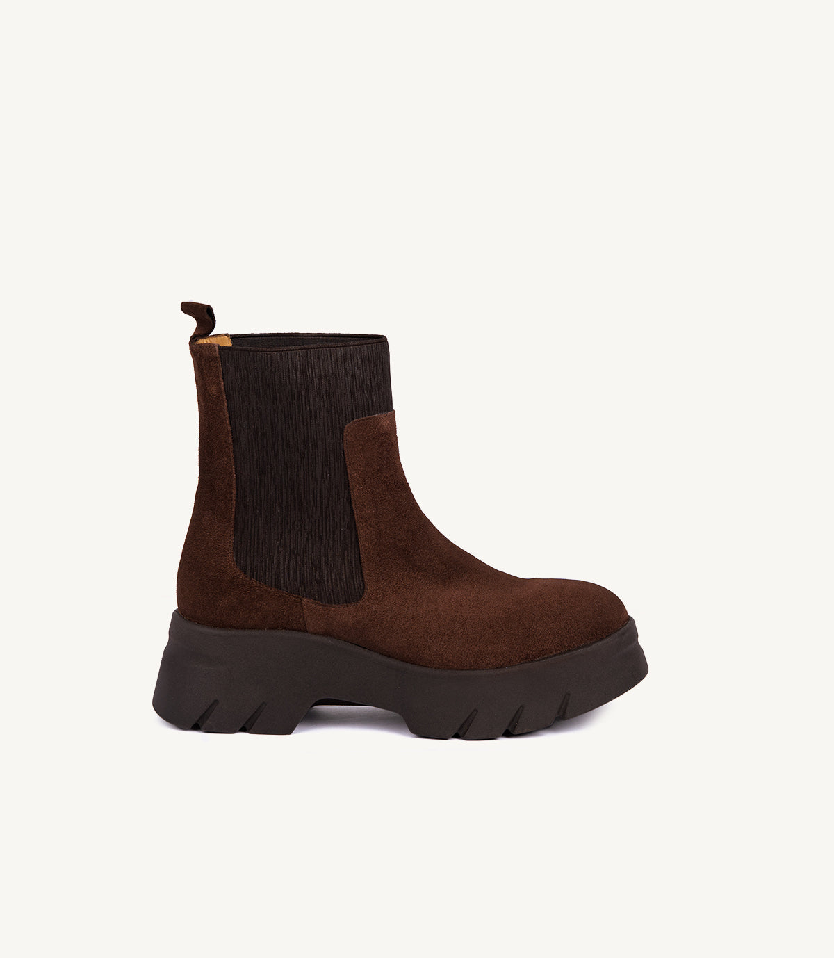 BOTTINE ANCLE EN DAIM, MARRON
