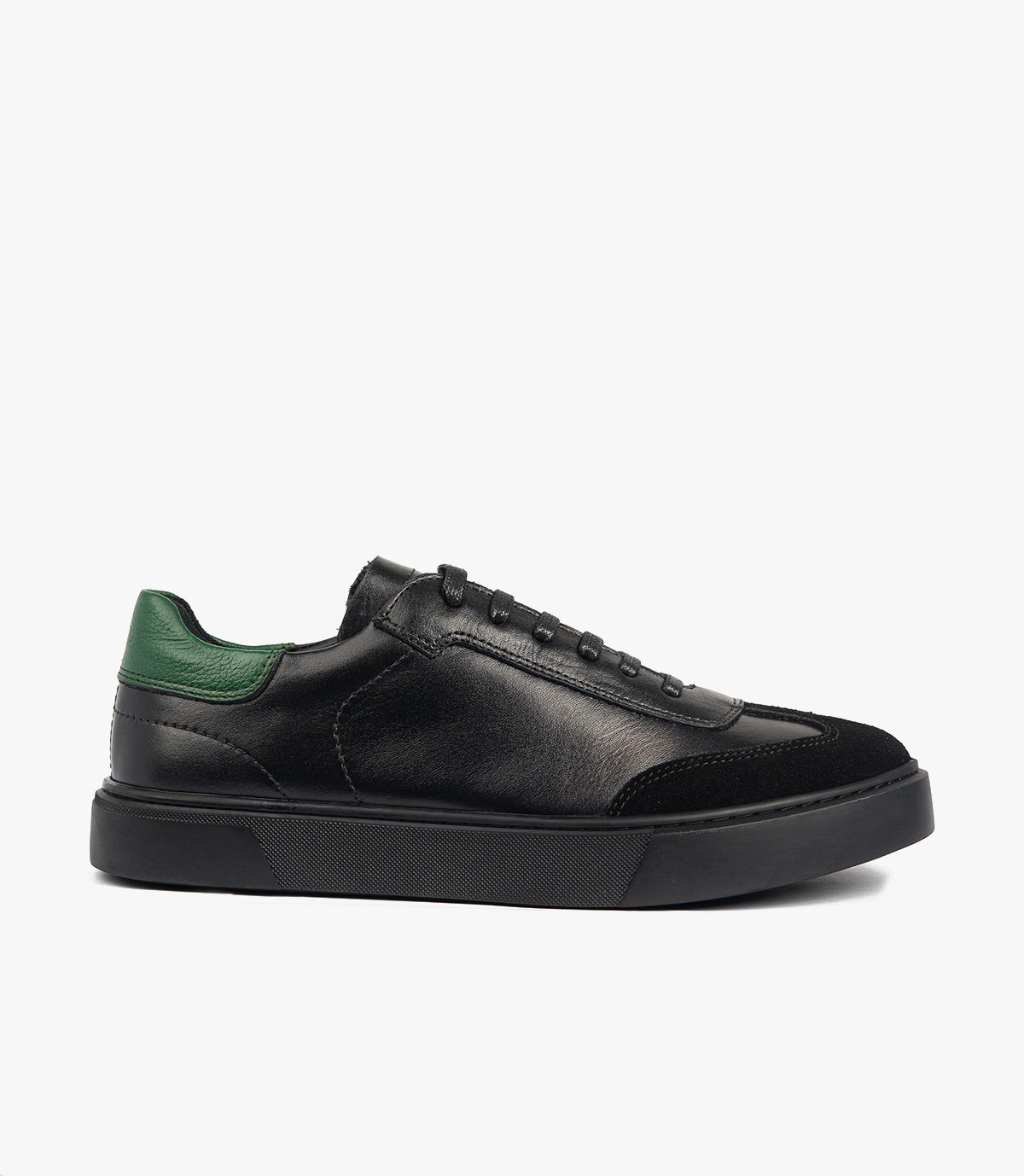 BASKET MILANO en cuir, Noir - CL100