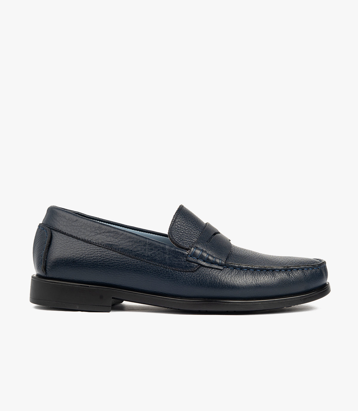 Mocassin ORSON en Cuir, Bleu Nuit – CL110