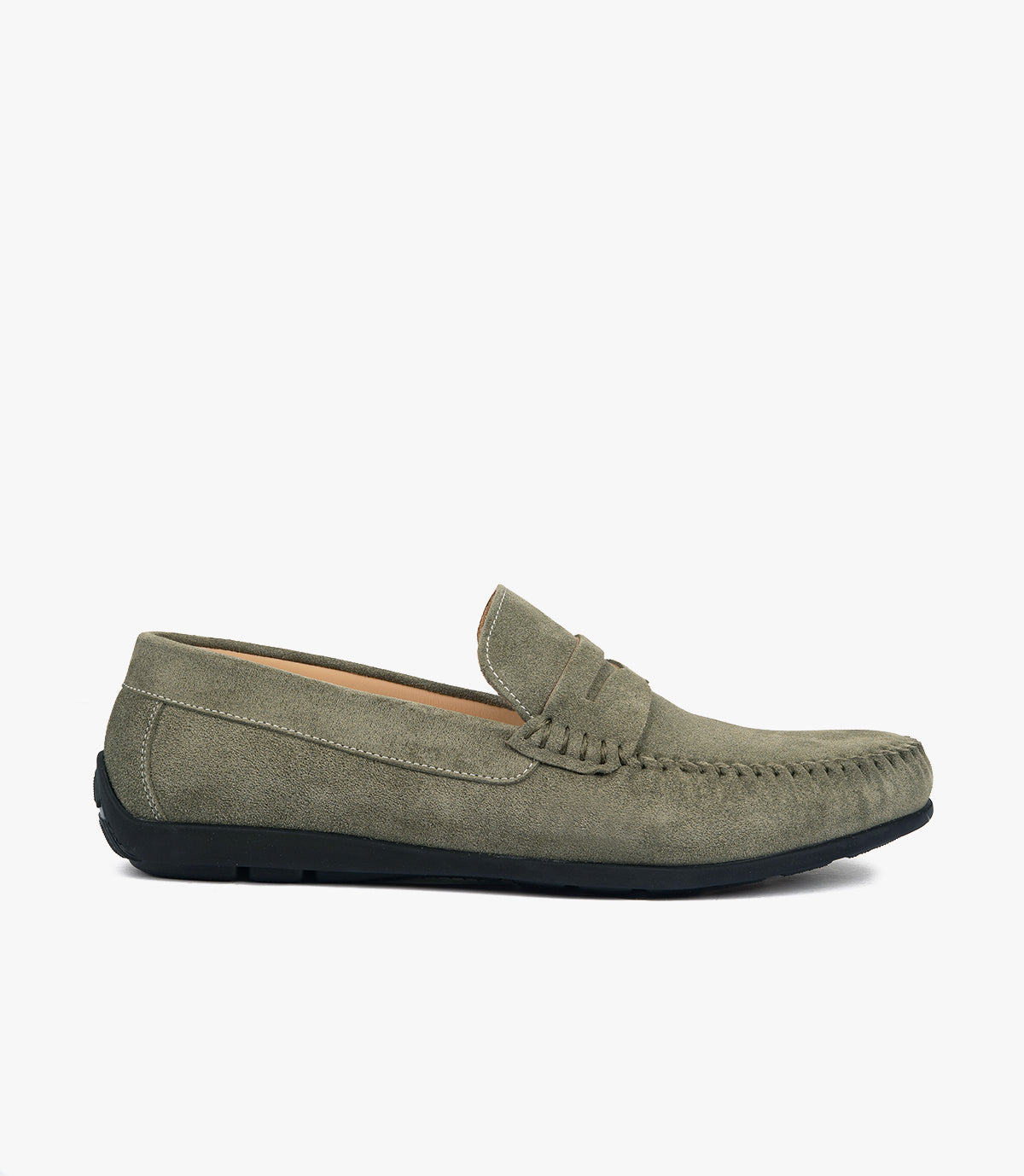 MOCASSIN IBIZA EN DAIM VERT- CL048
