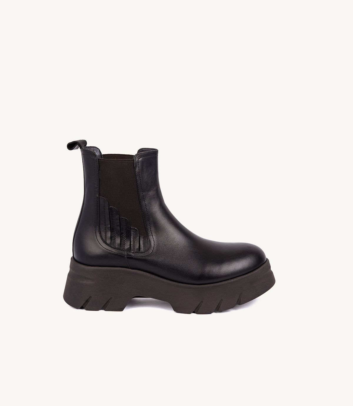 BOTTINE STEVE, CUIR NOIR