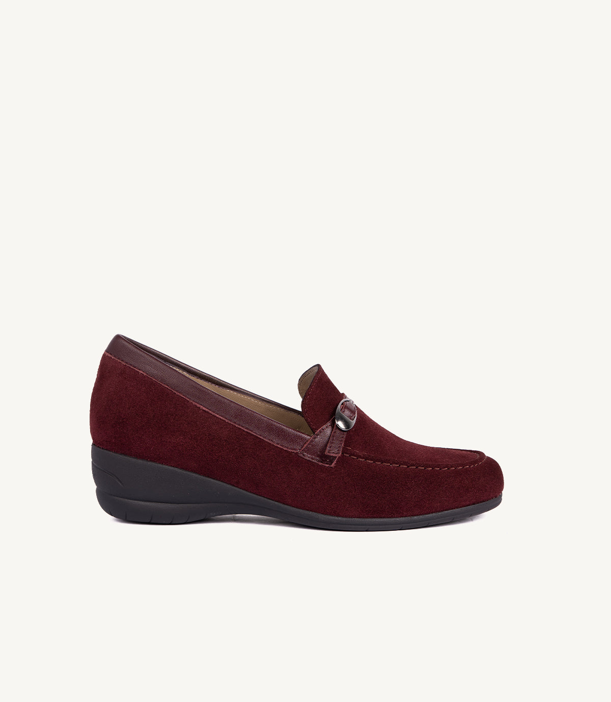 MOCASSIN CHICO EN DAIM BORDEAUX