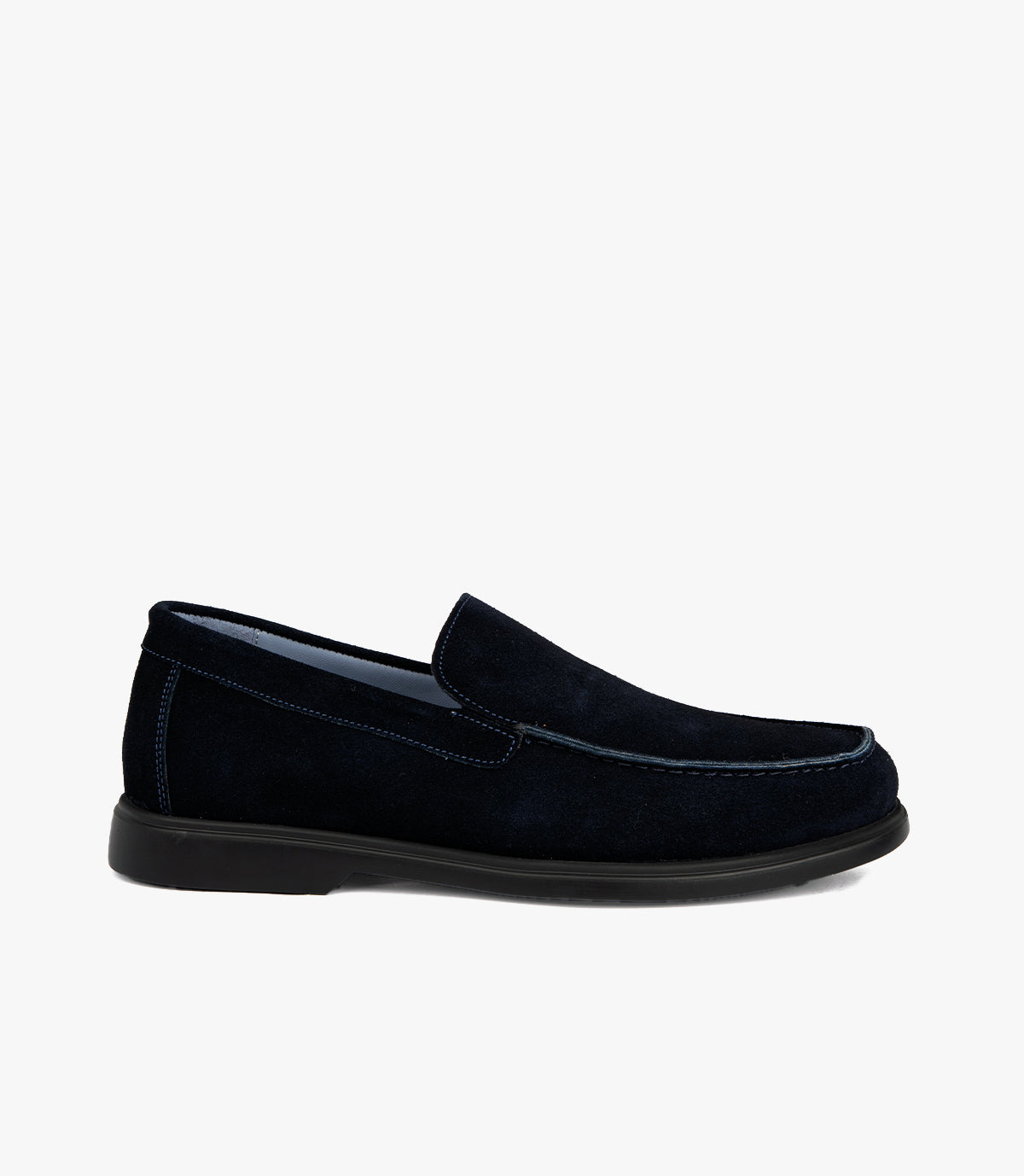 MOCASSIN NERIO EN DAIM, BLEU NUIT – CL337