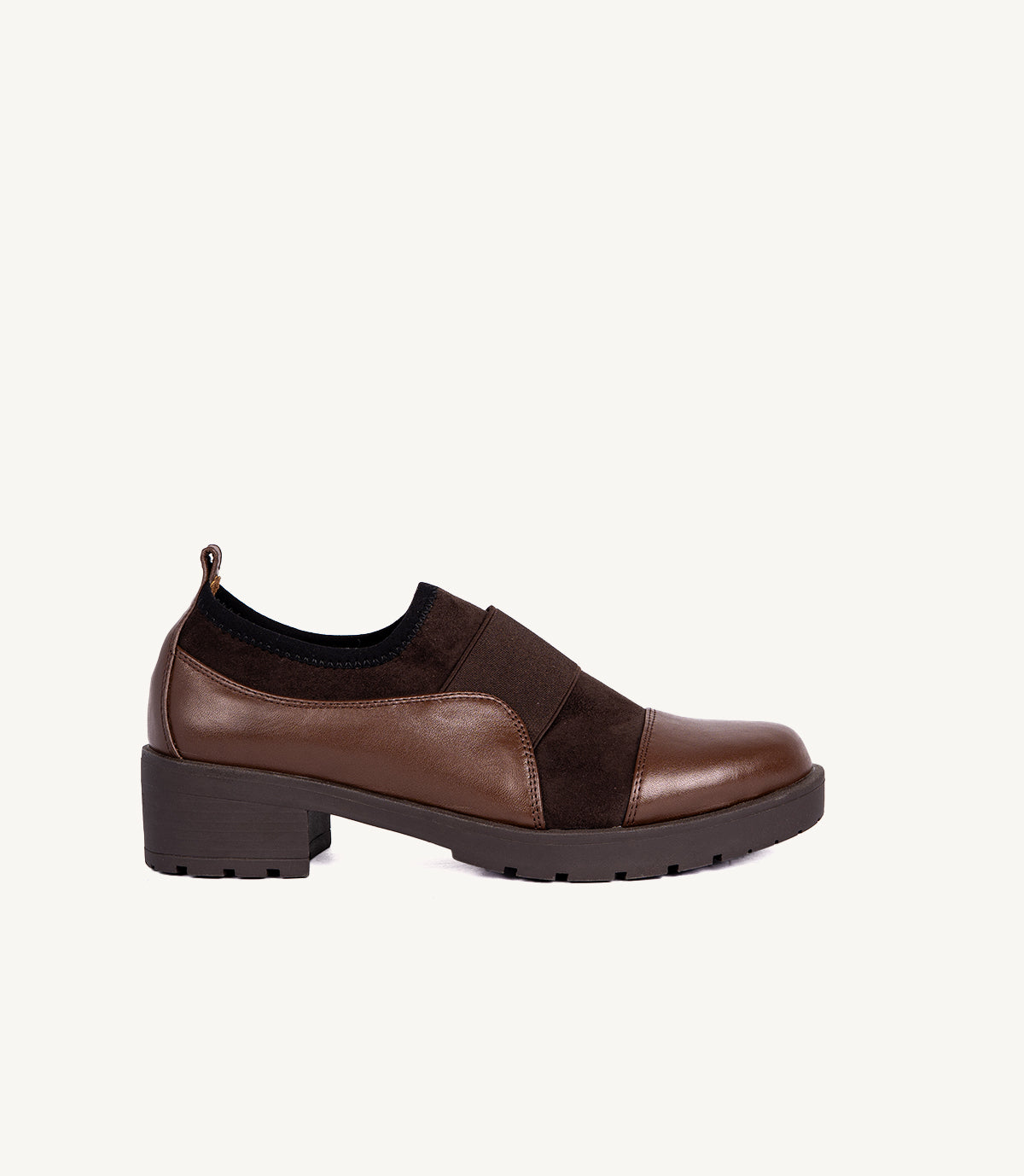 MILA EN CUIR ET DAIM MARRON – CL2505