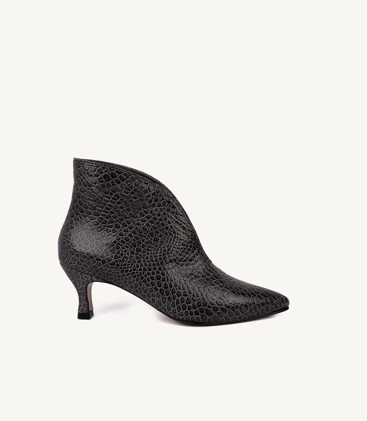 BOTTINE IMANE EFFET CROCO, TAUPE