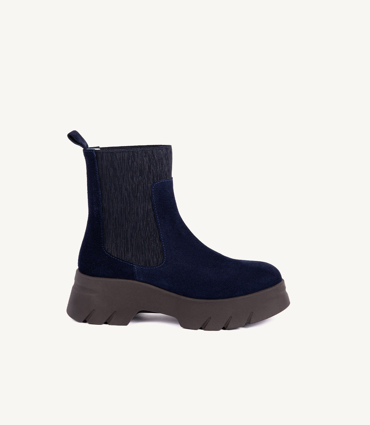 BOTTINE ANCLE EN DAIM, MARINE