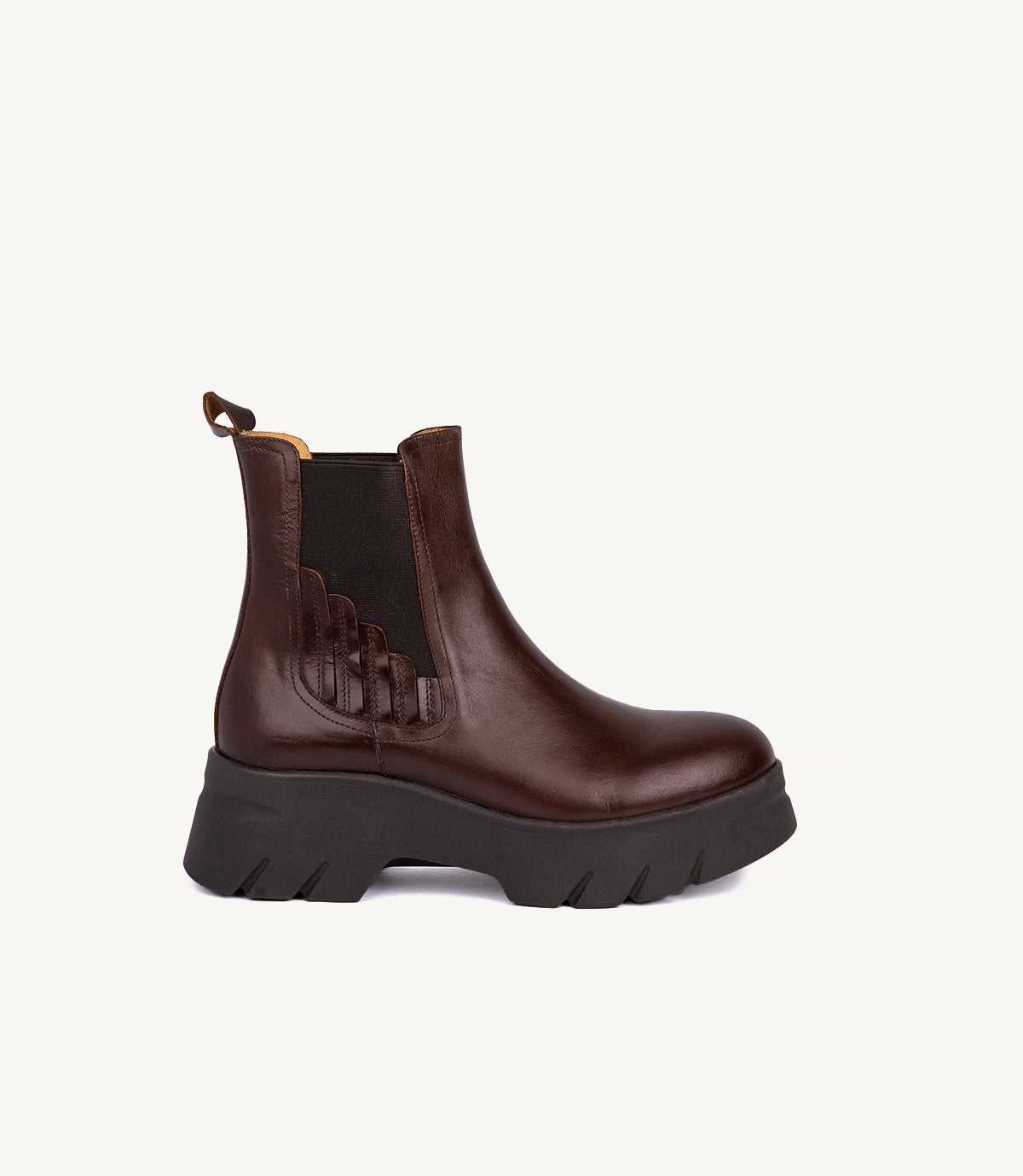 BOTTINE STEVE, CUIR MARRON