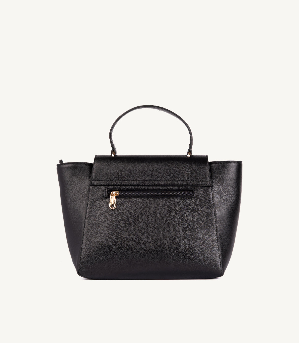 SAC VALORIA EN CUIR GRAINÉ NOIR - 039